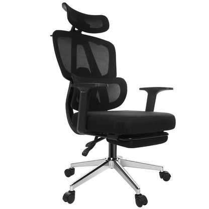 INNOEVOL Ergonomic Chair with 3D Armrests & Lumbar Support – Adjustable Headrest & Footrest EC60